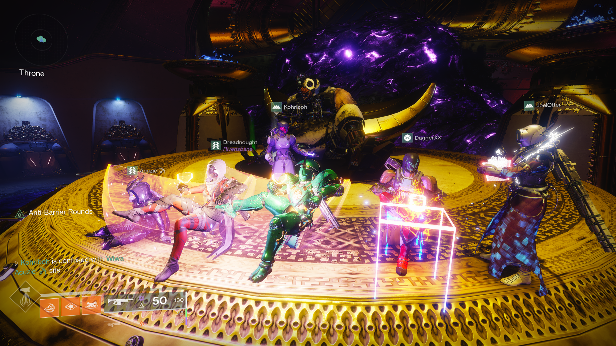 A raid group in the end room of Leviathan